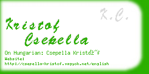 kristof csepella business card